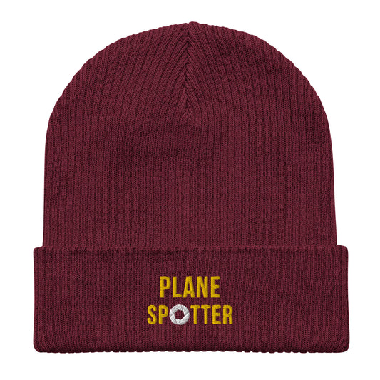 Plane Spotter Organic Ribbed Beanie