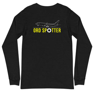 ORD Airplane Spotting Adult Unisex Long-Sleeve T-shirt