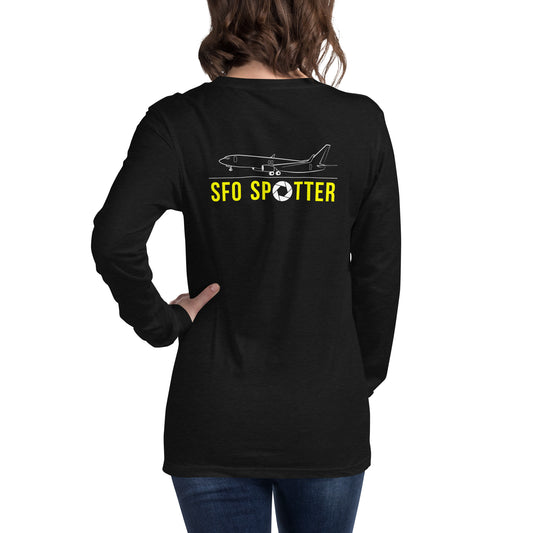 SFO Airplane Spotting Adult Unisex Long-Sleeve T-shirt