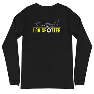 LGA Airplane Spotting Adult Unisex Long-Sleeve T-shirt