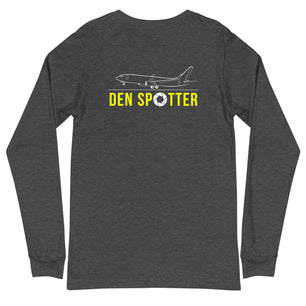 DEN Airplane Spotting Adult Unisex Long-Sleeve T-shirt