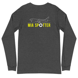 MIA Airplane Spotting Adult Unisex Long-Sleeve T-shirt