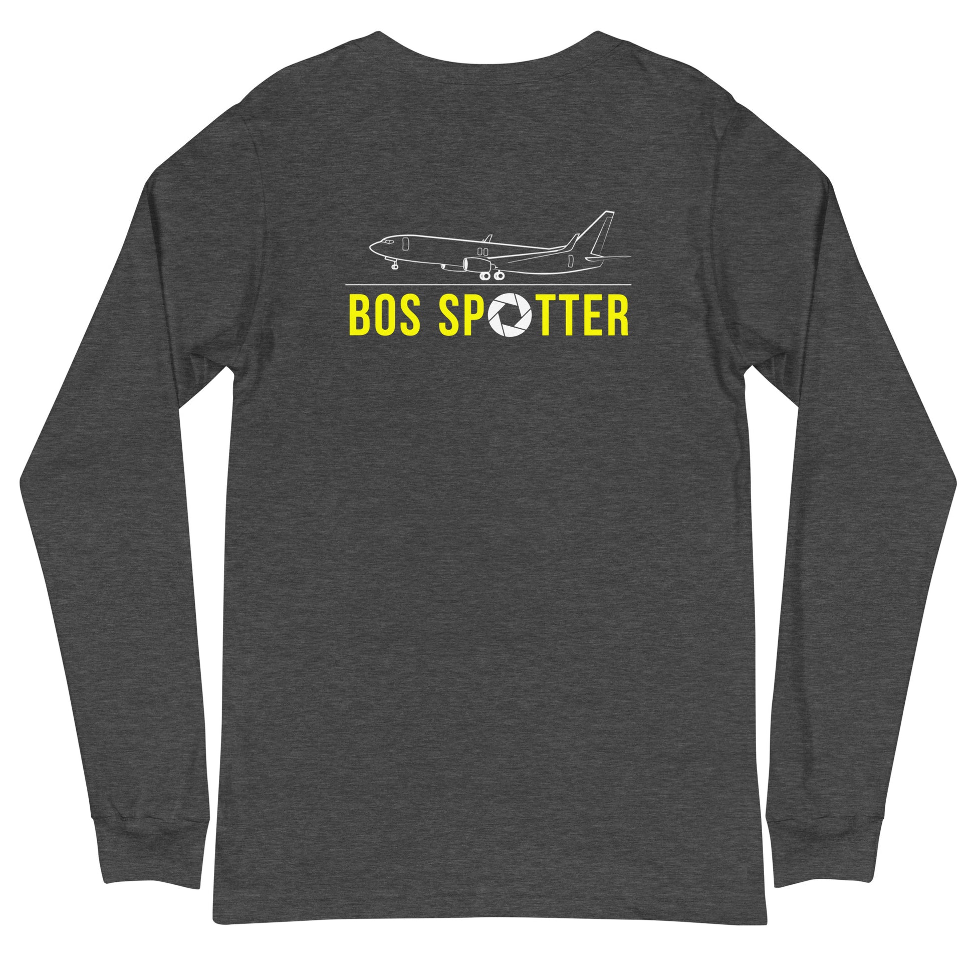 BOS Airplane Spotting Adult Unisex Long-Sleeve T-shirt