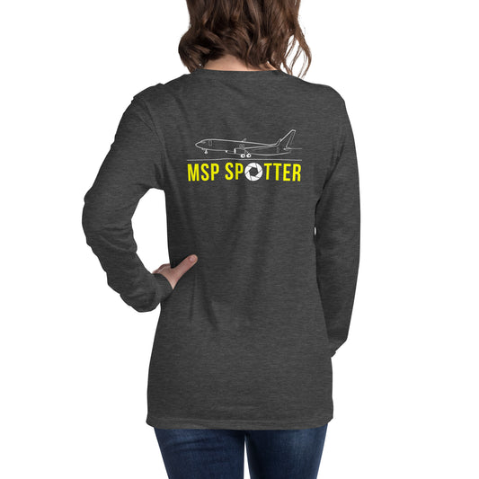 MSP Airplane Spotting Adult Unisex Long-Sleeve T-shirt