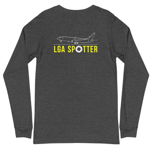 LGA Airplane Spotting Adult Unisex Long-Sleeve T-shirt