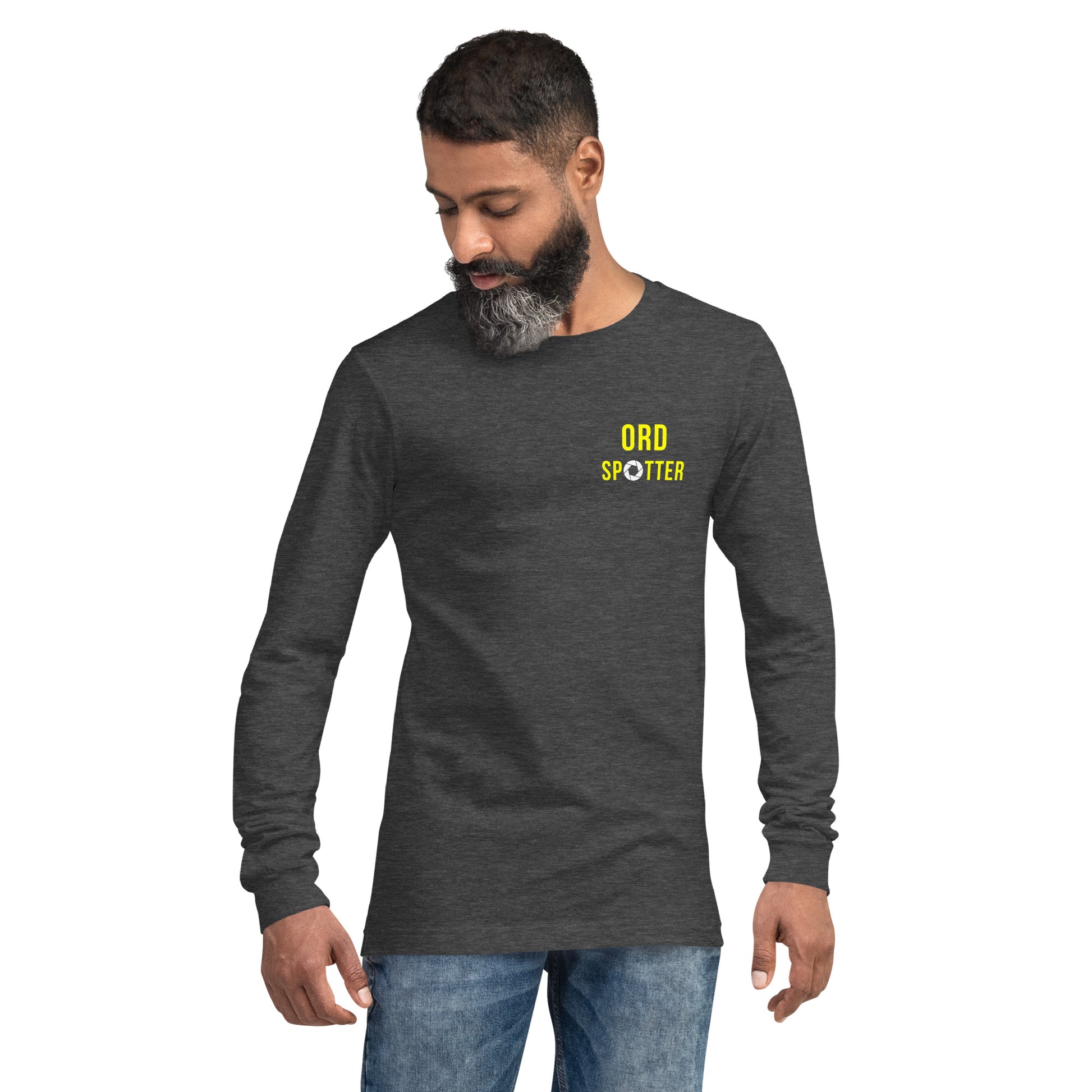 ORD Airplane Spotting Adult Unisex Long-Sleeve T-shirt