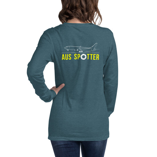 AUS Airplane Spotting Adult Unisex Long-Sleeve T-shirt