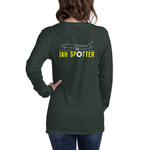 IAH Airplane Spotting Adult Unisex Long-Sleeve T-shirt