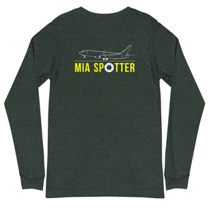 MIA Airplane Spotting Adult Unisex Long-Sleeve T-shirt