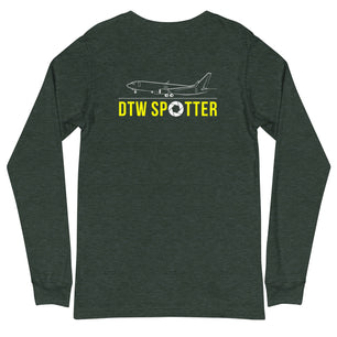 DTW Airplane Spotting Adult Unisex Long-Sleeve T-shirt