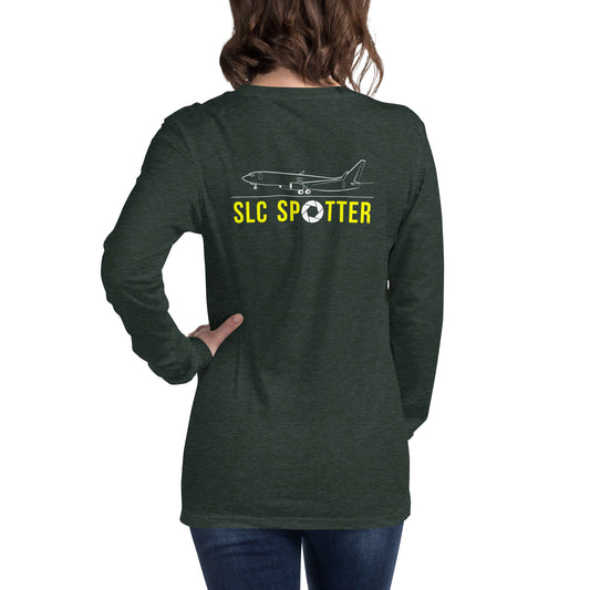 SLC Airplane Spotting Adult Unisex Long-Sleeve T-shirt