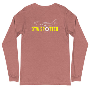 DTW Airplane Spotting Adult Unisex Long-Sleeve T-shirt