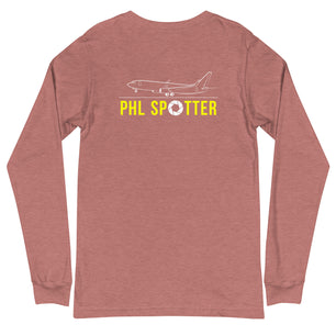 PHL Airplane Spotting Adult Unisex Long-Sleeve T-shirt