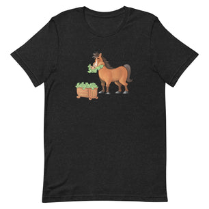 Money Eating Horse Adult Unisex Short Sleeve T-shirt