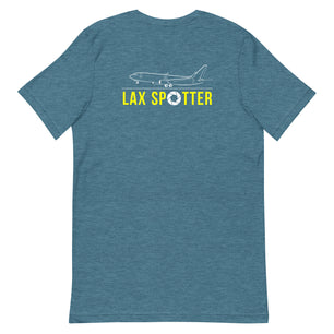 LAX Airplane Spotting Adult Unisex Short Sleeve T-shirt