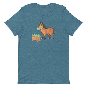 Money Eating Horse Adult Unisex Short Sleeve T-shirt