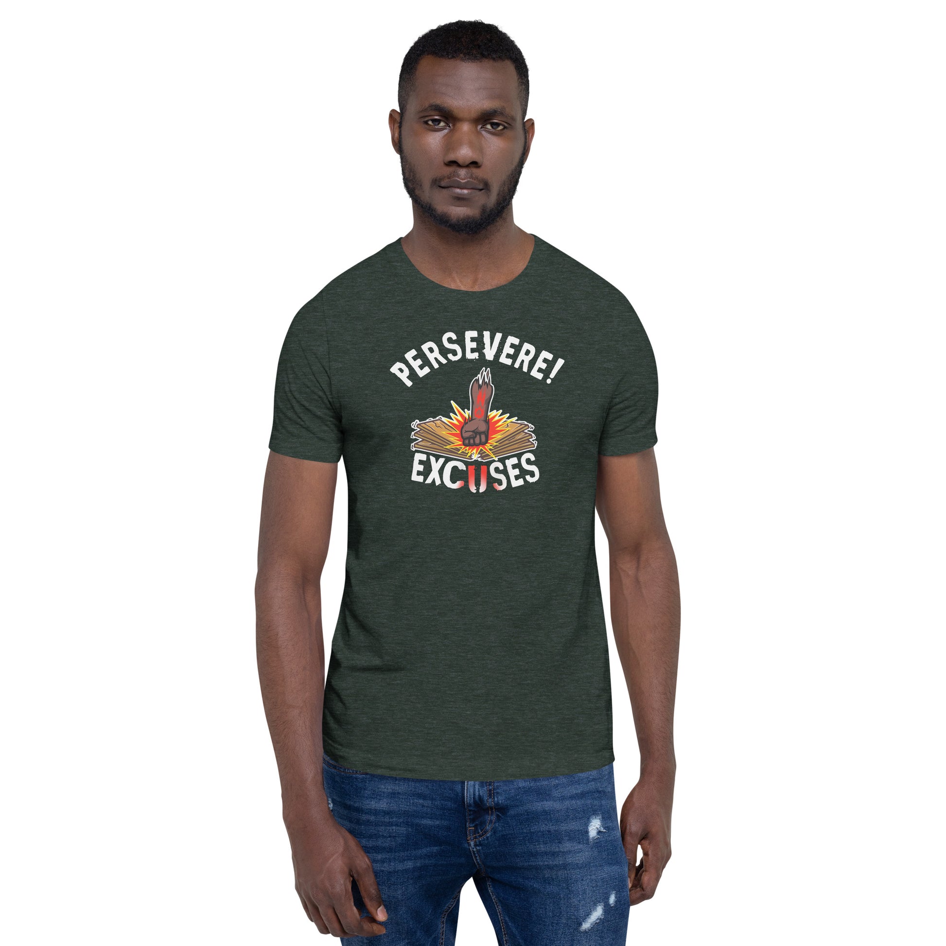 PERSEVERE "Dark Skin Tone" Adult Unisex Short Sleeve T-shirt