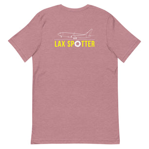 LAX Airplane Spotting Adult Unisex Short Sleeve T-shirt