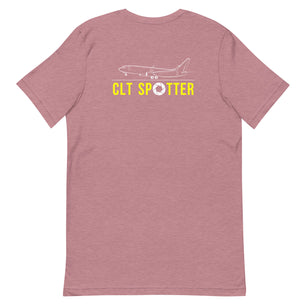 CLT Airplane Spotting Adult Unisex Short Sleeve T-shirt