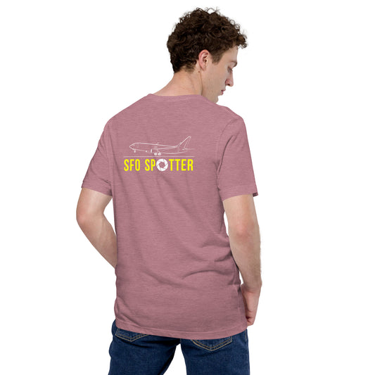 SFO Airplane Spotting Adult Unisex Short Sleeve T-shirt