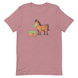 Money Eating Horse Adult Unisex Short Sleeve T-shirt