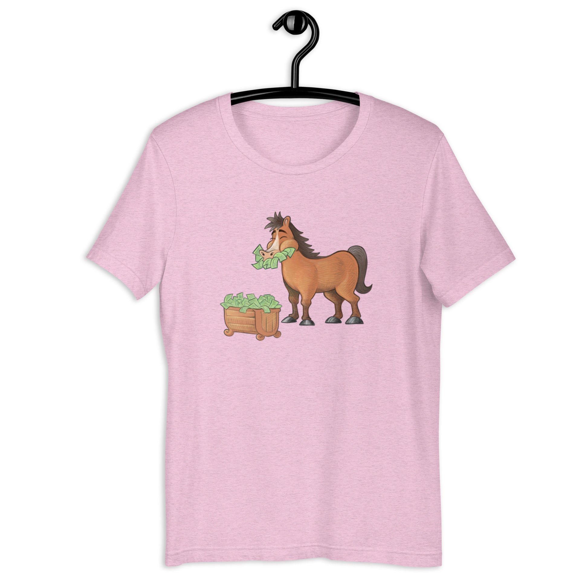 Money Eating Horse Adult Unisex Short Sleeve T-shirt