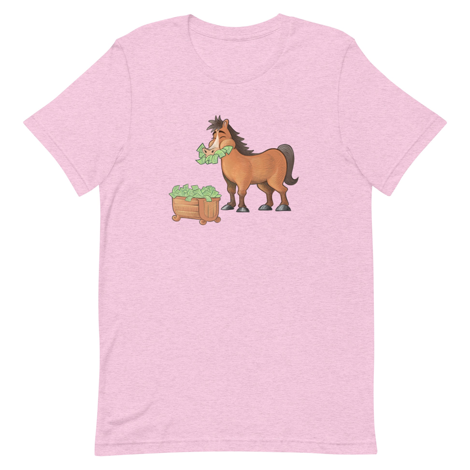 Money Eating Horse Adult Unisex Short Sleeve T-shirt