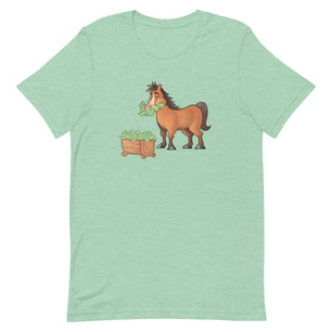 Money Eating Horse Adult Unisex Short Sleeve T-shirt