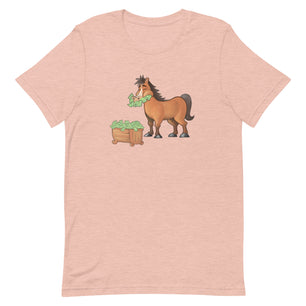 Money Eating Horse Adult Unisex Short Sleeve T-shirt