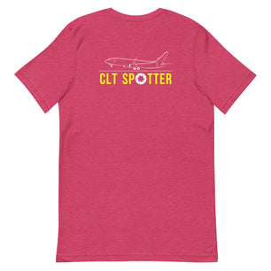 CLT Airplane Spotting Adult Unisex Short Sleeve T-shirt